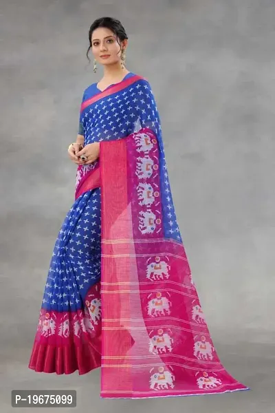 Women Stylish Crepe Printed Saree with Blouse piece-thumb3