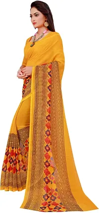 Women Stylish Georgette Printed Saree with Blouse piece-thumb4