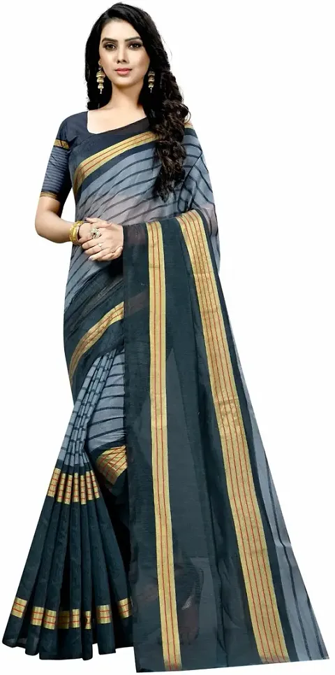 Must Have Cotton Silk Saree with Blouse piece 