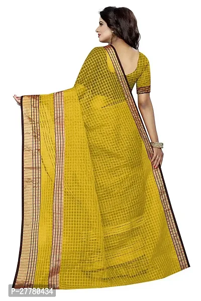 Stylish Cotton Silk Yellow Printed Saree With Blouse Piece For Women-thumb4