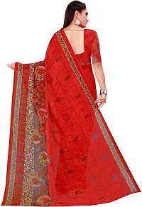 Women Stylish Georgette Printed Saree with Blouse piece-thumb3