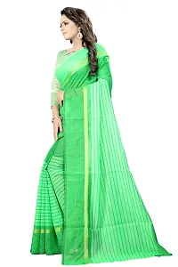 Stylish Green cotton silk Sarees For Women-thumb1