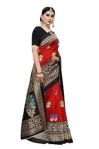 Stylish Art Silk Red Printed Saree With Blouse Piece For Women-thumb2