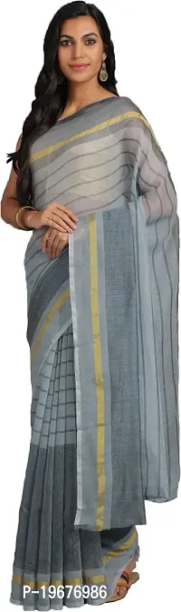 Women Stylish Art Silk Striped Saree with Blouse piece