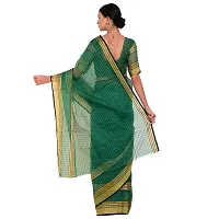 Stylish Art Silk Green Printed Saree With Blouse Piece For Women-thumb1