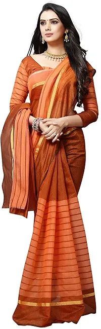 Trending Cotton Silk Saree with Blouse piece 