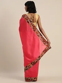 Women Stylish Cotton Blend Solid Saree with Blouse piece-thumb2