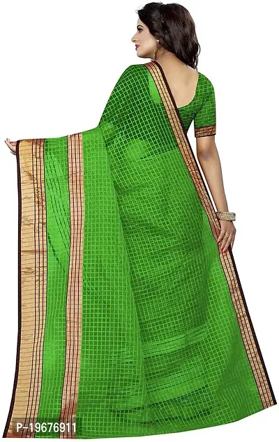 Women Stylish Cotton Silk Solid Saree with Blouse piece-thumb4