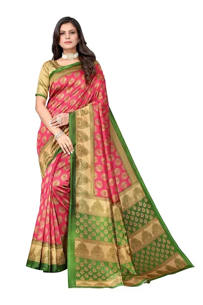 Trending Cotton Silk Saree with Blouse piece 