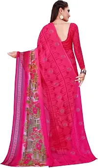 Women Stylish Georgette Printed Saree with Blouse piece-thumb4