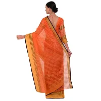 Stylish Art Silk Orange Printed Saree With Blouse Piece For Women-thumb1