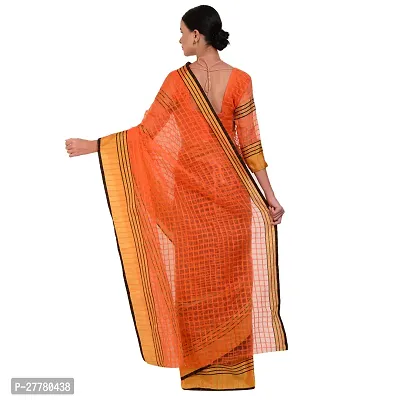 Stylish Art Silk Orange Printed Saree With Blouse Piece For Women-thumb2