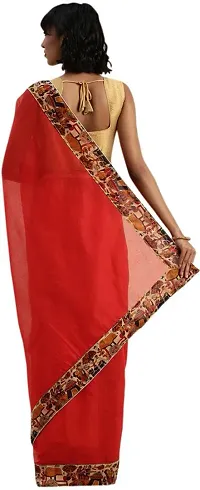 Women Stylish Cotton Silk Solid Saree with Blouse piece-thumb2