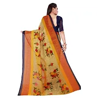 Stylish Georgette Multicoloured Printed Saree With Blouse Piece For Women-thumb2