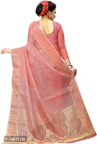 Women Stylish Art Silk Self Pattern Saree with Blouse piece-thumb2