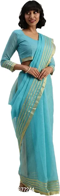 Women Stylish Art Silk Printed Saree with Blouse piece-thumb3