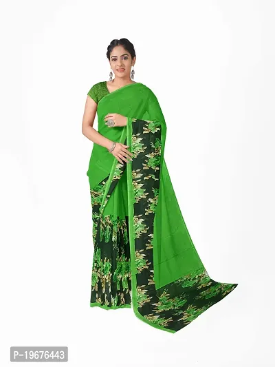 Women Stylish Georgette Printed Saree with Blouse piece