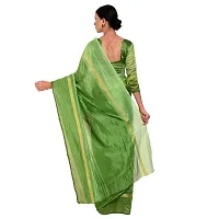 Stylish Cotton Silk Green Printed Saree With Blouse Piece For Women-thumb1