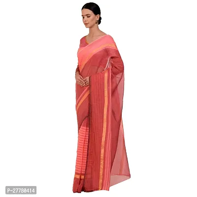 Stylish Cotton Silk Pink Printed Saree With Blouse Piece For Women-thumb3