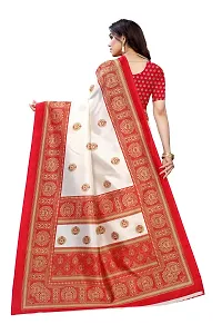 Stylish Art Silk Red Printed Saree With Blouse Piece For Women-thumb3