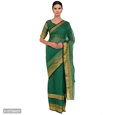 Stylish Art Silk Green Printed Saree With Blouse Piece For Women-thumb0