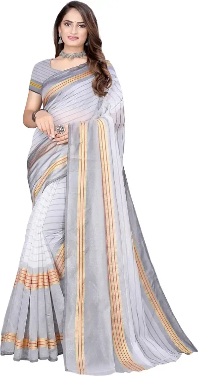 Stylish Silk Bollywood Saree with Blouse piece For Women Pack Of 1