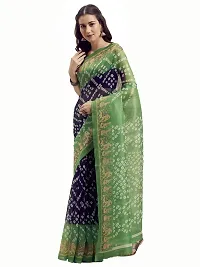 Women Stylish Georgette Solid Saree with Blouse piece-thumb3