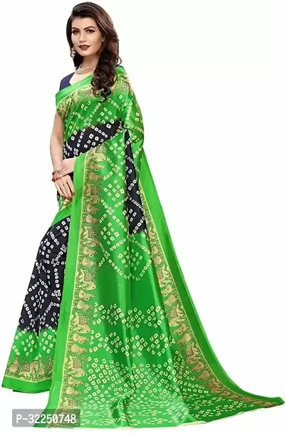 Stylish Multicoloured Cotton Silk Printed Saree with Blouse piece For Women-thumb2