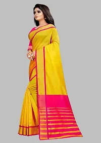 Women Stylish Art Silk Checked Saree with Blouse piece-thumb2