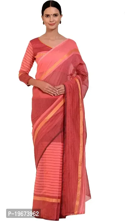 Women Stylish Cotton Silk Woven Design Saree with Blouse piece-thumb4