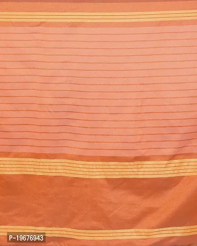 Women Stylish Cotton Silk Striped Saree with Blouse piece-thumb4