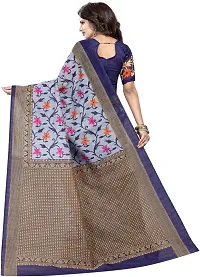 Women Stylish Art Silk Printed Saree with Blouse piece-thumb3