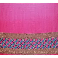 SAADHVI Women's Pink Georgette Geometric Print Printed Saree With Unstithed Blouse(FL-Georgette22, Free Size) | Free Size-thumb2