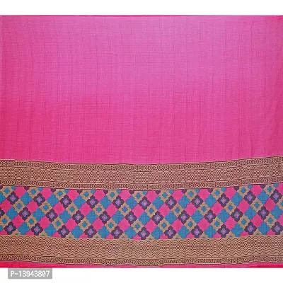 SAADHVI Women's Pink Georgette Geometric Print Printed Saree With Unstithed Blouse(FL-Georgette22, Free Size) | Free Size-thumb3