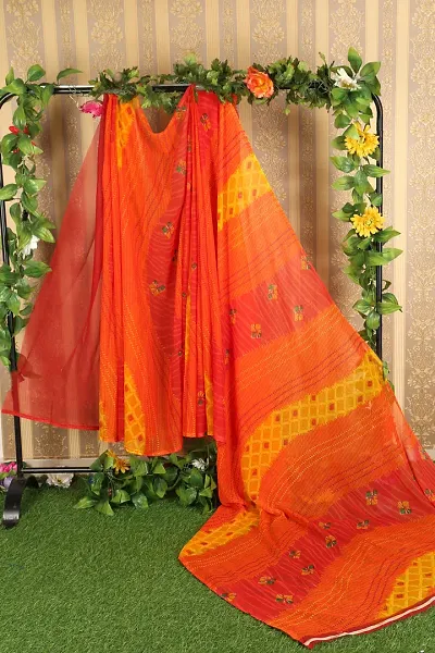 Beautiful Georgette Sarees With Blouse Piece