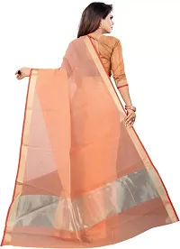 Women Stylish Art Silk Self Pattern Saree with Blouse piece-thumb2