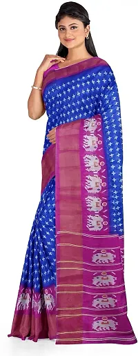 Women Stylish Art Silk Printed Saree with Blouse piece-thumb2