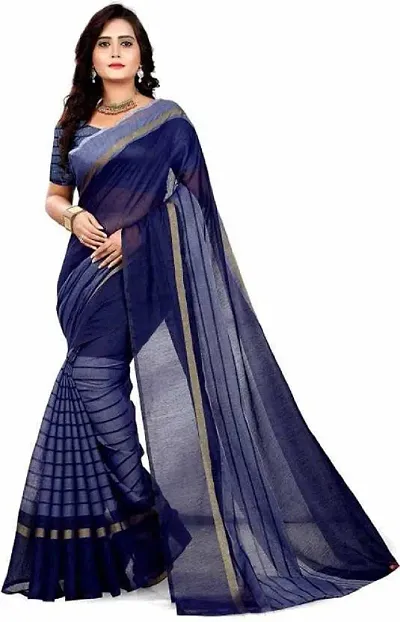 Beautiful Cotton Printed Sarees With Blouse Piece