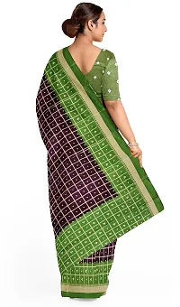 Women Stylish Art Silk Printed Saree with Blouse piece-thumb1