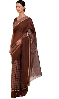 Women Stylish Silk Blend Solid Saree with Blouse piece-thumb2