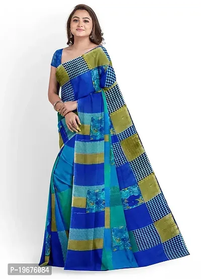 Women Stylish Georgette Printed Saree with Blouse piece