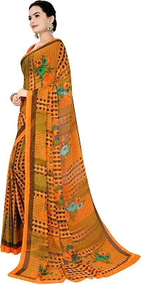 Women Stylish Georgette Printed Saree with Blouse piece-thumb4