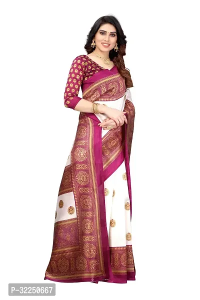 Stylish Wine Cotton Silk Woven Design Saree with Blouse piece For Women-thumb2