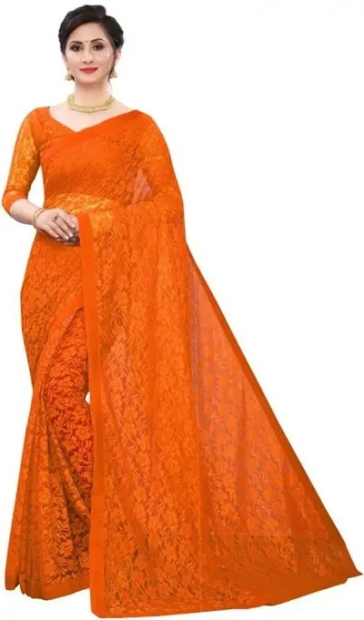 Women Stylish Blend Self Pattern Saree with Blouse piece