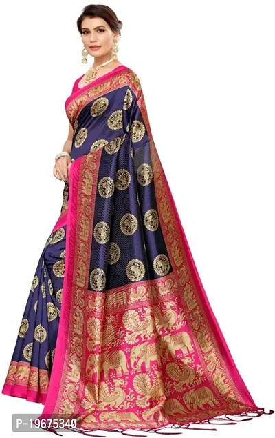 Women Stylish Georgette Solid Saree with Blouse piece-thumb2