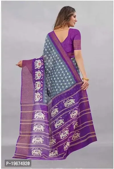 Women Stylish Crepe Printed Saree with Blouse piece-thumb3