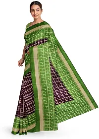 Women Stylish Art Silk Printed Saree with Blouse piece-thumb2