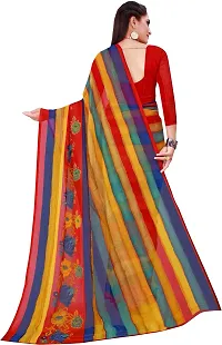 Women Stylish Georgette Printed Saree with Blouse piece-thumb3