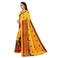 SAADHVI Women's Yellow Georgette Block print Printed Saree With Unstithed Blouse(FL-Georgette53, Free Size) | Free Size-thumb1