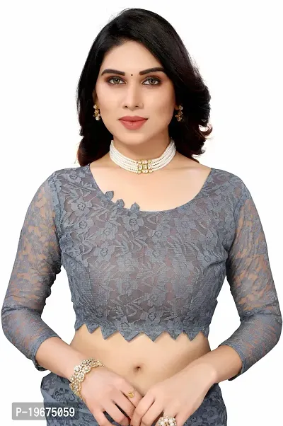 Women Stylish Georgette Embellished Saree with Blouse piece-thumb2